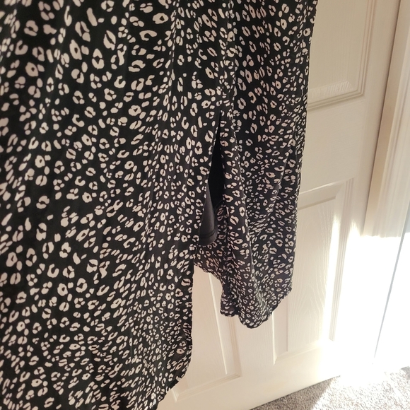 Just Fab Halter Chiffon dress in black leopard 1x (fits like XL), NWT - Picture 5 of 6